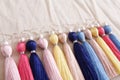 Colorful tassel earrings assortment Royalty Free Stock Photo