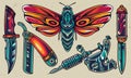 Colorful tattoo designs collection