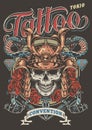 Colorful tattoo festival advertising poster