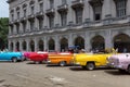 Colorful taxis in Havana, Cuba