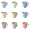 Vector colorful tea cups pattern