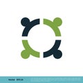 Colorful Teamwork, Union, Community Icon Vector Logo Template, EPS 10