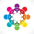 Colorful teamwork or unity design concept Royalty Free Stock Photo