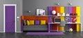 Colorful teen bedroom