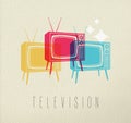 Colorful television concept background Royalty Free Stock Photo