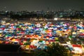 Colorful tents at night market Royalty Free Stock Photo