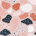 Colorful terrazzo seamless pattern.