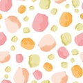 Colorful terrazzo texture vector seamless pattern in pastel colors on white background. Texture of classic italian type