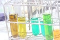 Colorful test tube, Chemical, Science, Laboratory, Royalty Free Stock Photo