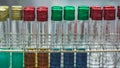 Colorful Test Tubes In Science Laboratory Royalty Free Stock Photo