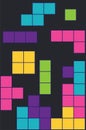 Colorful tetris bricks