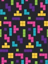 Colorful tetris bricks