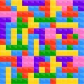 colorful tetris figure background. Abstract colorful pattern. Geometric background. Vector illustration. stock image.