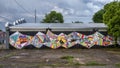 Colorful Texas themed mural on the side of a building in Dallas, Texas, by an unidentified artist.