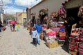 Colorful textil sold at the street in South America Royalty Free Stock Photo