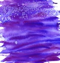 Colorful texture background hand drawn in watercolors of bright purple with blue stripes you can see brush strokes that go beyond