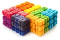 Colorful textured blocks geometric pattern Royalty Free Stock Photo