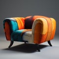 Colorful Textured Chair: A Modern Art Deco Design Inspired By Jindrich Styrsky