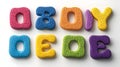 Colorful textured letters for kids Royalty Free Stock Photo