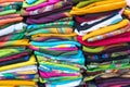 Colorful Thai fabric at the Chiengmai night market Royalty Free Stock Photo