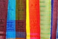 Colorful thai native fabric in chiangmai