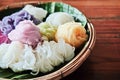 Colorful of Thai rice noodle