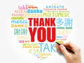 Colorful Thank You Word Cloud Royalty Free Stock Photo