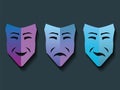 Colorful theater masks