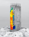 Advanced Concrete Inspection with Thermal Imaging Royalty Free Stock Photo
