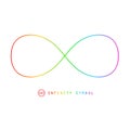 Colorful Thin Vector Infinity Symbol Isolated