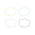 COLORFUL THINK BUBBLES DESIGN ELEMENTS Royalty Free Stock Photo