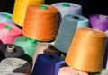 Colorful thread spools as background Royalty Free Stock Photo