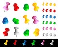 Colorful thumbtacks Royalty Free Stock Photo