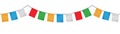 Colorful tibetan flags decoration Royalty Free Stock Photo