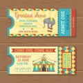 Colorful Tickets For Circus Show