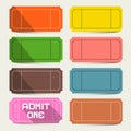 Colorful Tickets Set