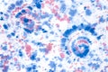 Colorful tie dye blue pink and white patterns abstract background Royalty Free Stock Photo