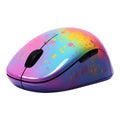 Colorful tie dye computer mouse isolated on transparent background Royalty Free Stock Photo