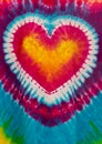 Colorful Tie Dye Heart Sign Pattern Design Royalty Free Stock Photo