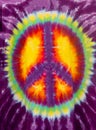 Colorful Tie Dye Peace Sign Pattern Design Royalty Free Stock Photo