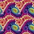 Colorful tie dye style seamless pattern. Hippie batik ornament background. Digital 3D illustration Royalty Free Stock Photo