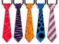 Colorful tie selection