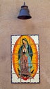 Colorful Tile of the Virgin Maryat a small Mexi