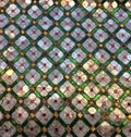 Colorful tiled floor pearl, green, yellow, red