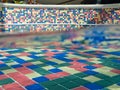 Colorful tiled pool