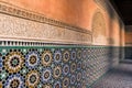 Colorful tiles in Ben Youssef Madrasa