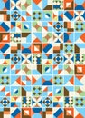 Colorful Tiles Pattern Illustration Royalty Free Stock Photo
