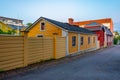 Colorful timber houses in Kuopio, Finland