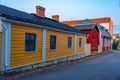 Colorful timber houses in Kuopio, Finland