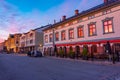 Colorful timber houses in Oulu, Finland